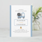 建設トラックテーマのダンプトラック誕生日パーティー 招待状 (スタンド正面)