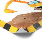 建設トラック掘り込みパーティーの看板 ポスター (角)