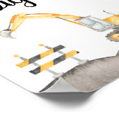 建設トラック掘り込みパーティーの看板 ポスター (角)