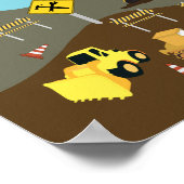 建設トラック現場テーマの装飾 ポスター (角)