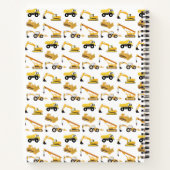 建設トラック 車両 子供 モノグラム ノートブック (裏面)