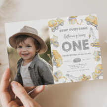 建設トラック ONE 1歳の誕生日パーティー