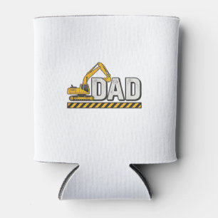 建設パパ 油圧ショベル ヴィンテージTシャツ デザイン_1 缶クーラー