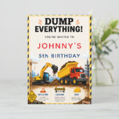 建設パーティーのお誕生日おめでとう 招待状 (スタンド正面)