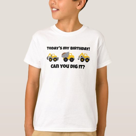 建設パーティーのお誕生日おめでとう Tシャツ (正面)