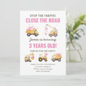 建設ピンクトラック ハート バースデー インビテーション (スタンド正面)