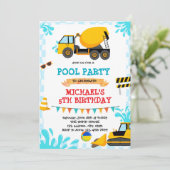 建設プールパーティーの招待状 招待状 (スタンド正面)