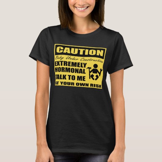 建設中のベビーおもしろいな母性 Tシャツ (正面)