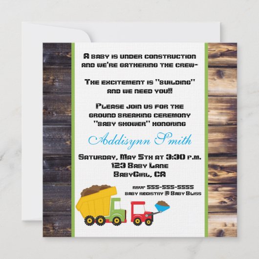 建設中の招待状性のニュートラル 招待状 (正面)