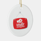 建設中の握りこぶしのポンドの印 セラミックオーナメント (右)