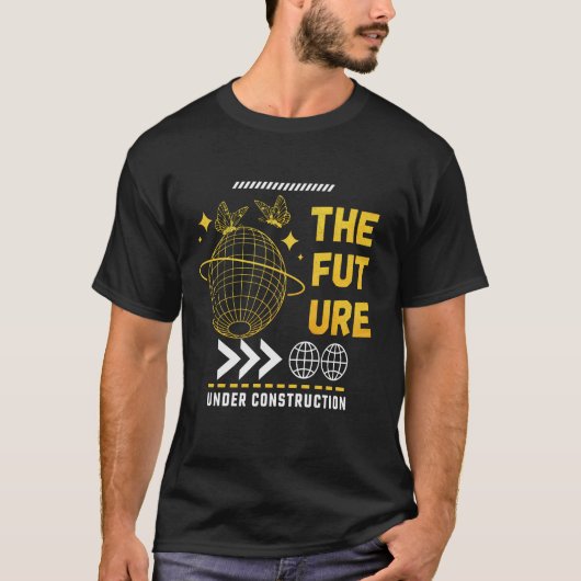 建設中の未来ストリートウェアTシャツ Tシャツ (正面)
