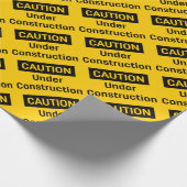 建設中の注意 ラッピングペーパー (角)