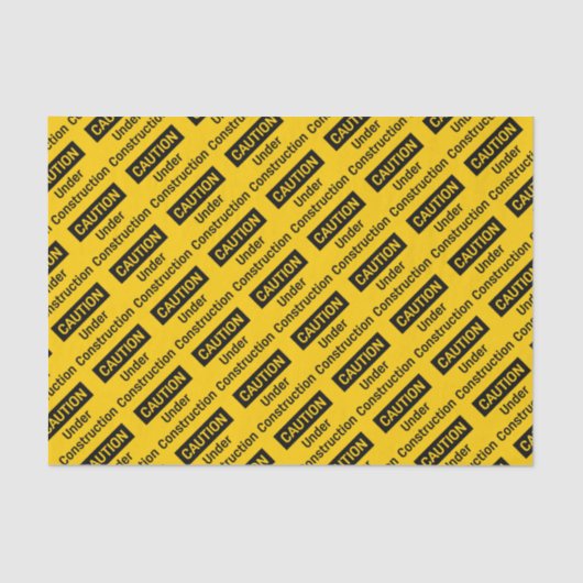 建設中の注意 薄葉紙 (正面)