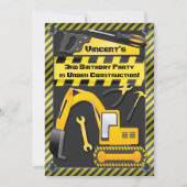 建設中の誕生会は坑夫に用具を使います 招待状 (正面)