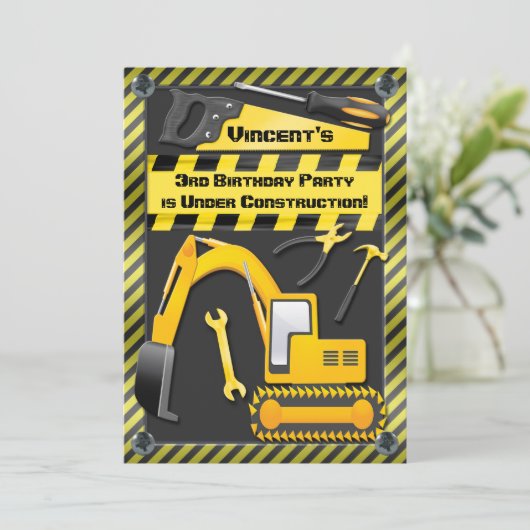 建設中の誕生会は坑夫に用具を使います 招待状 (スタンド正面)