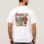 建設中のAlganon -黒 Tシャツ (裏面)