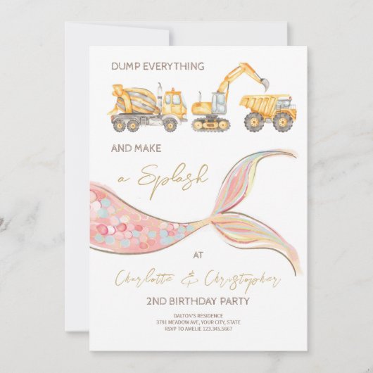 建設人魚共同テーマの招待状 招待状 (正面)