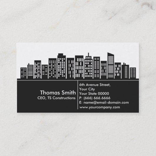 建設会社の名刺 名刺 (裏面)