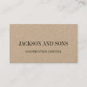 建設会社の最小主義の名刺 名刺 (正面)