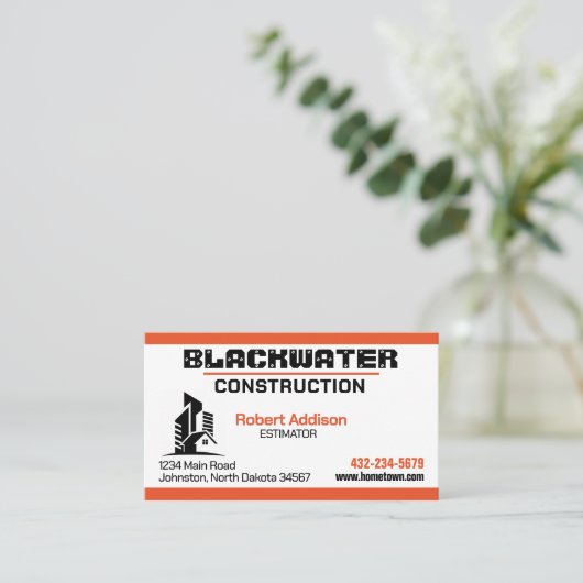 建設会社 商業・住宅用 名刺 (スタンド正面)