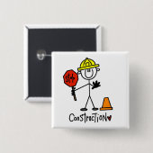 建設作業員の棒人間 缶バッジ (正面&裏面)