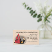 建設作業員の機械坑夫 名刺 (スタンド正面)