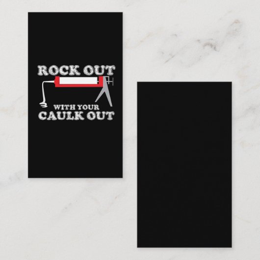 建設作業員の石はあなたのとコーキングします 名刺 (正面/裏面)