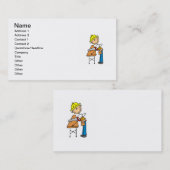 建設作業員の鋸引きの製材ギフト 名刺 (正面/裏面)