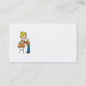 建設作業員の鋸引きの製材ギフト 名刺 (裏面)