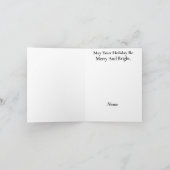 建設作業員シルエットクリスマスカード カード (内部)