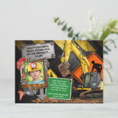 建設作業員パーティー招待状 招待状 (スタンド正面)