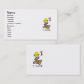 建設作業員私はTシャツおよびギフトを造ります 名刺 (正面/裏面)