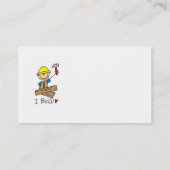 建設作業員私はTシャツおよびギフトを造ります 名刺 (裏面)