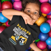建設作業員5歳誕生日少年Tシャツ トドラーTシャツ