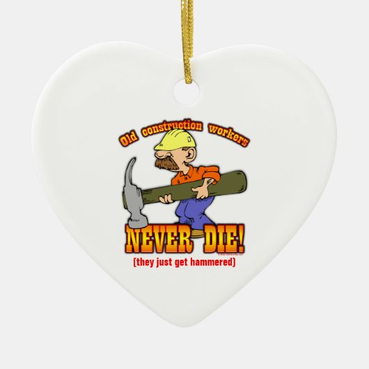 建設作業員 セラミックオーナメント (正面)