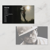 建設作業員、便利な人の名刺 名刺 (正面/裏面)