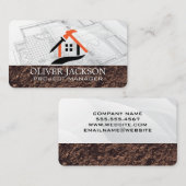 建設作業員 | 青図 | 建築家 名刺 (正面/裏面)