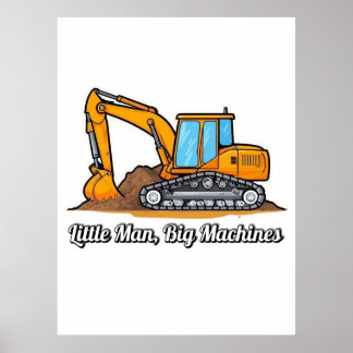 建設壁画 - 男の子 ポスター