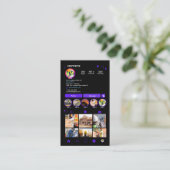 建設工事InstagramバイオレットQRコード 名刺 (スタンド正面)