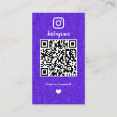 建設工事InstagramバイオレットQRコード 名刺 (裏面)