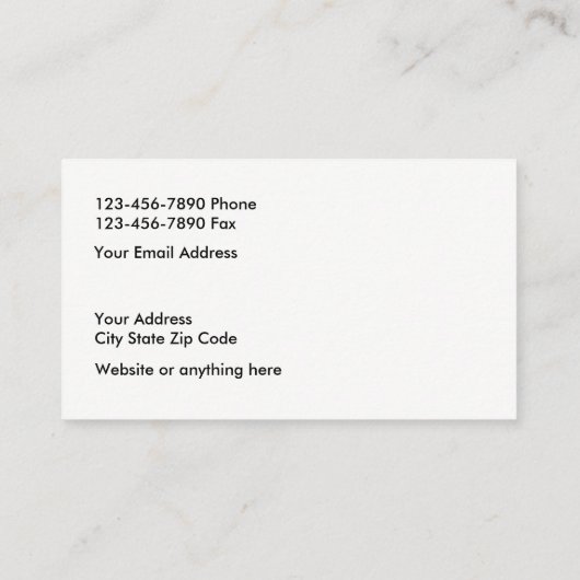 建設技師のデザイン 名刺 (裏面)