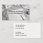 建設技師のデザイン 名刺 (正面/裏面)