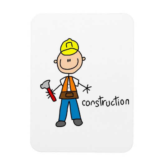 建設棒人間 マグネット (縦)