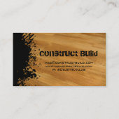 建設業カードしぶきの木製のフロアーリング 名刺 (裏面)
