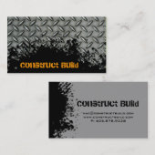 建設業カードしぶきの金属の輸送 名刺 (正面/裏面)