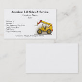 建設業カードを持ち上げて下さい 名刺 (正面/裏面)