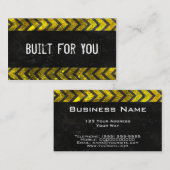 建設業カードグランジな一見 名刺 (正面/裏面)