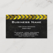 建設業カードグランジな一見 名刺 (裏面)