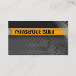 建設業カードグランジな灰色の点 名刺
