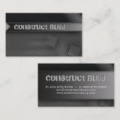 建設業カードグランジな金属の点 名刺 (正面/裏面)